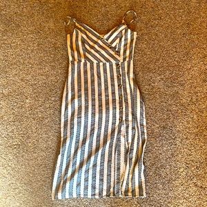 Harper Heritage Striped Midi Dress Medium